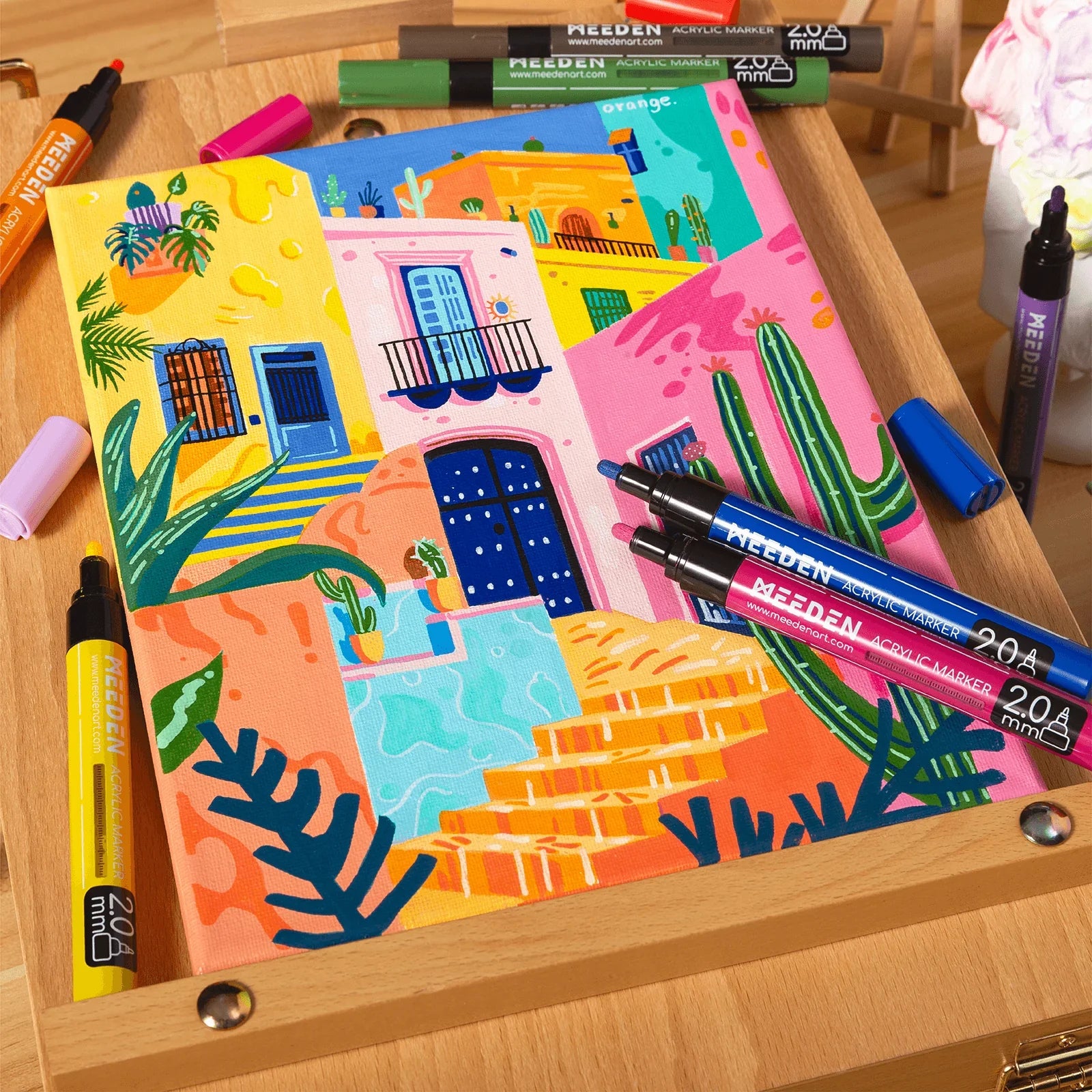 MEEDEN Acrylic Paint Markers Set | Dual Tip Waterproof Art Pens