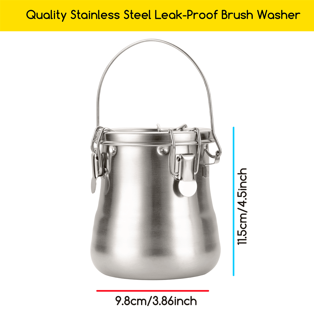 MEEDEN Portable Paint Brush Washer: Airtight Stainless Steel - Large