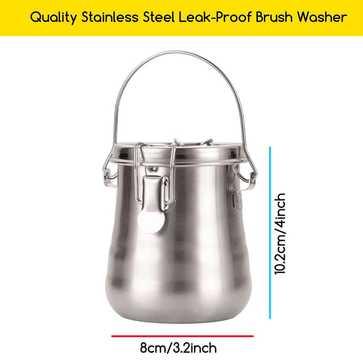 MEEDEN Portable Paint Brush Washer: Airtight Stainless Steel - Medium