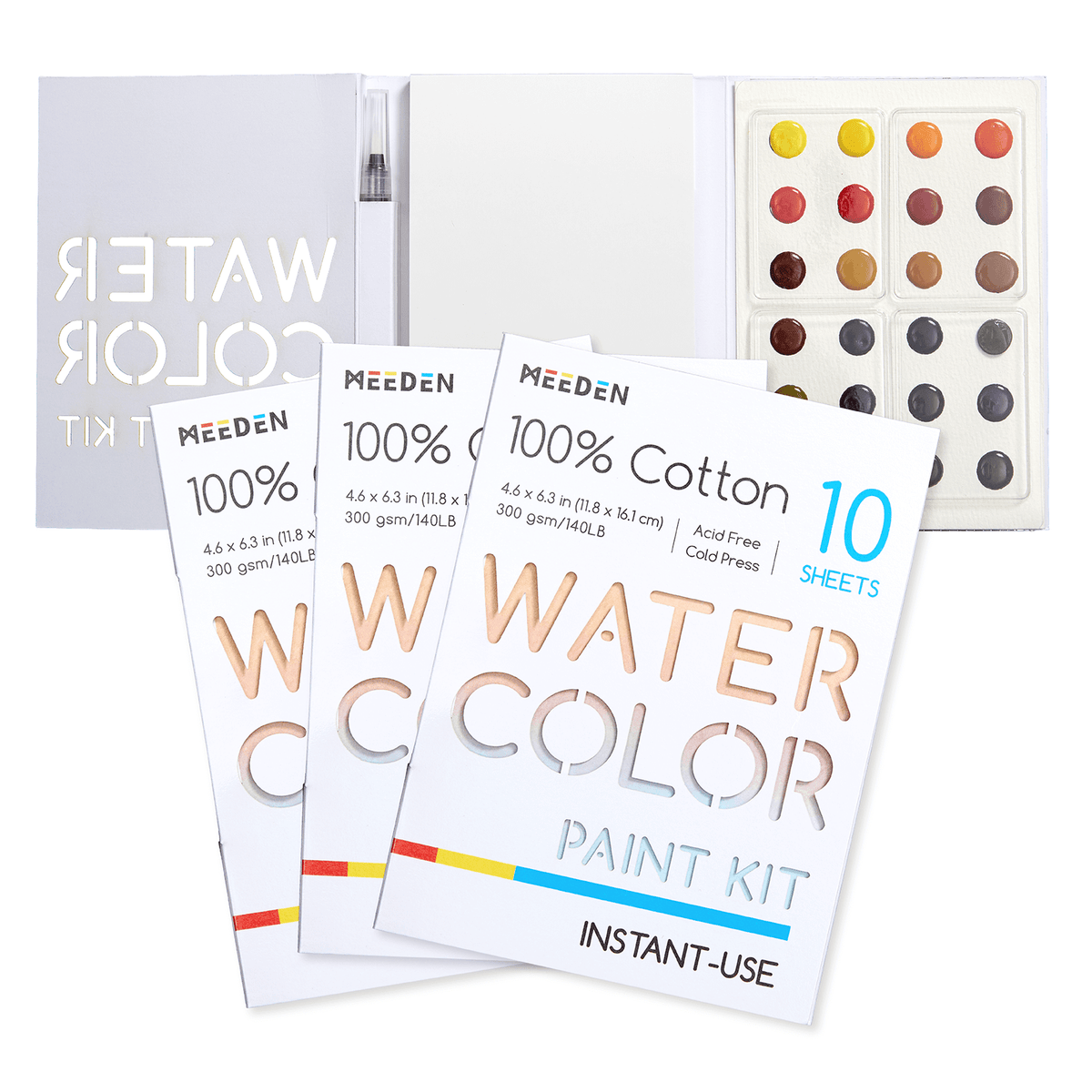 MEEDEN Portable Watercolor Paint Kit – 24 Colors