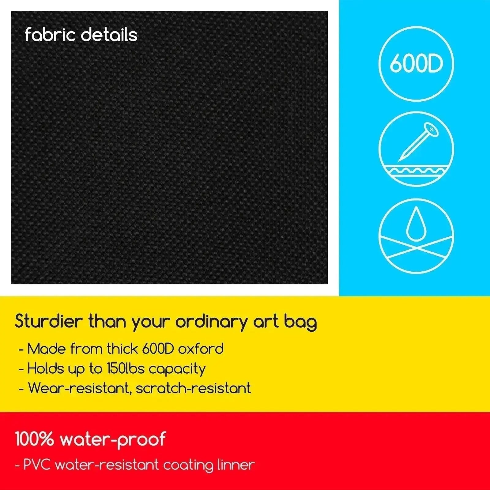 MEEDEN Art Portfolio Case with 6 Pockets, 24" x 29" - MEEDEN ARTBag