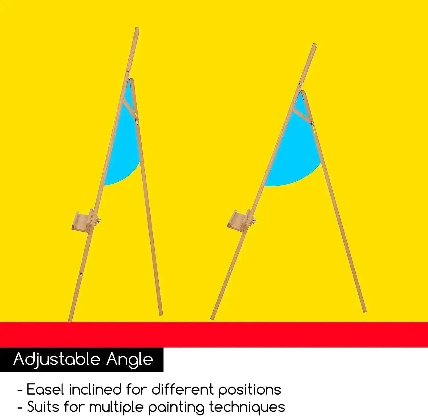 MEEDEN Large Adjustable Artist Wooden Easel, 59" Height-W08/ES-6033 - MEEDEN ARTEasel