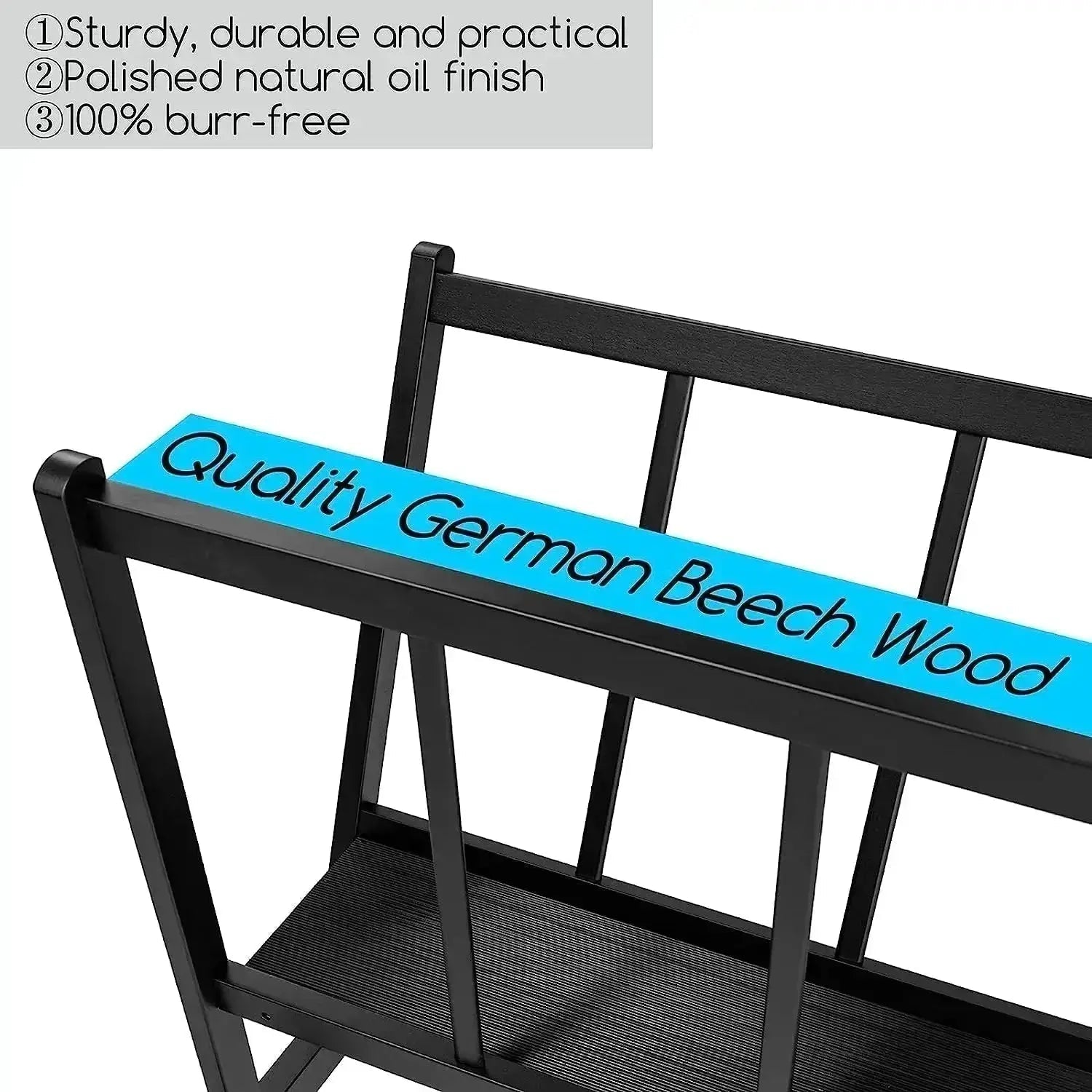 MEEDEN Wood Large Print Rack with Castors-Black - MEEDEN ART