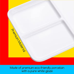 MEEDEN Paleta de Cerâmica com 3 Poços, 25,4 cm × 17,8 cm
