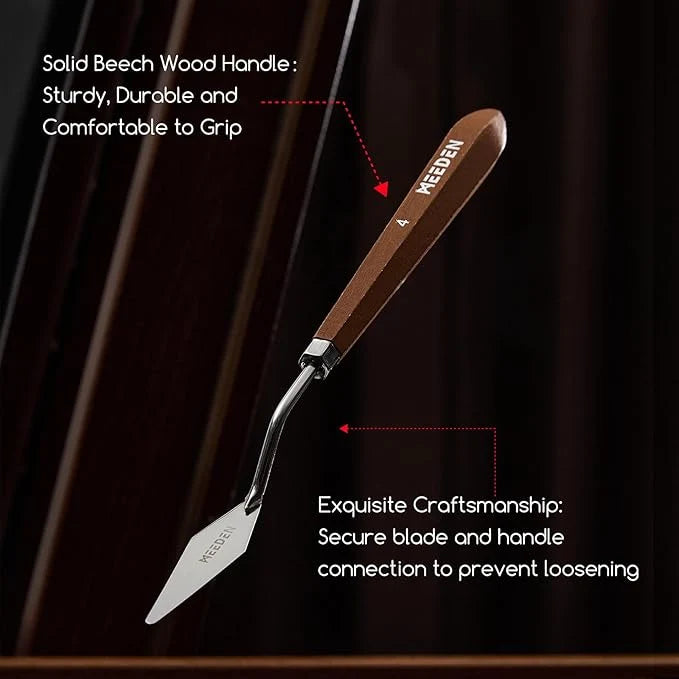MEEDEN Artist Palette Knife Set:6 Piece Stainless Steel Art Scraper Palette Knife