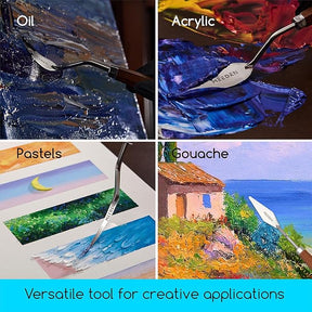 MEEDEN Artist Palette Knife Set:6 Piece Stainless Steel Art Scraper Palette Knife