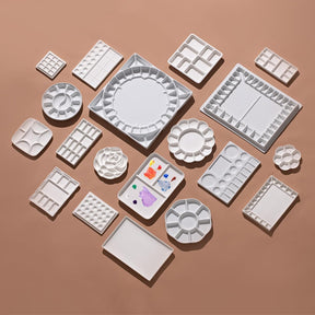 MEEDEN Paleta de Cerâmica com 3 Poços, 25,4 cm × 17,8 cm