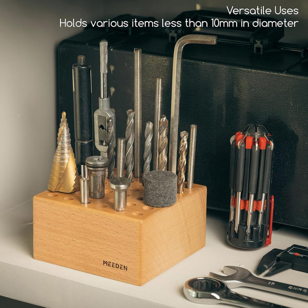 MEEDEN 2 Pack Beech Wood Pencil and Brush Holder:36 Holes