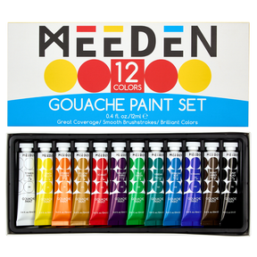 MEEDEN Set di Colori Gouache, 12 Tubi, 12 ml/0.4 oz