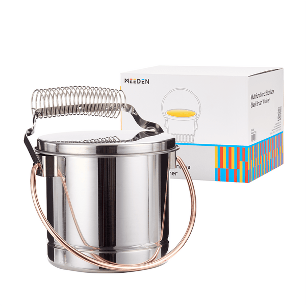 MEEDEN Portable Paint Brush Washer: Stainless Steel - Extra Large