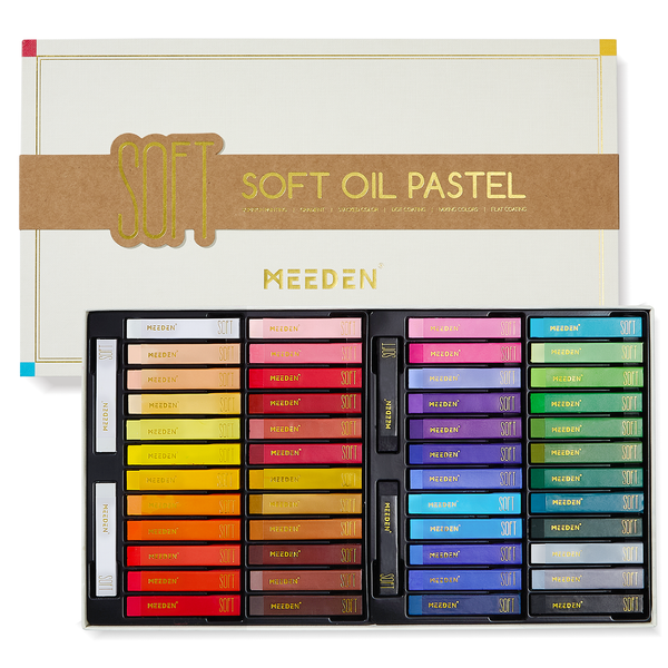 MEEDEN 48 Colors Square Oil Pastels Set for Artists