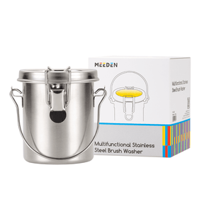 MEEDEN bærbar malerbørsteskive: lufttett rustfritt stål - liten