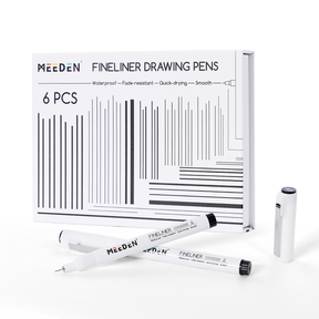 MEEDEN Micro Fineliner Drawing Pens: Fine Liner Pen 6 Pack, 0.6mm