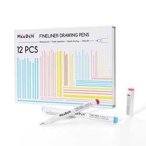 MEEDEN Micro Fineliner Drawing Pens: 12-Color Fine Liner Pen Set, 0.4mm