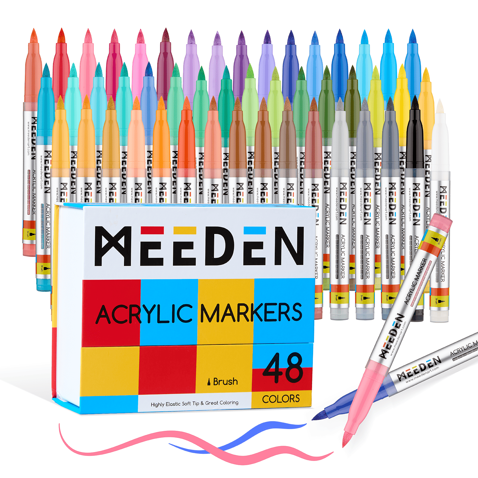 MEEDEN Soft Brush Tip Acrylic Paint Marker