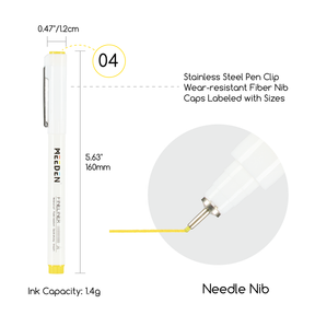 MEEDEN Micro Fineliner Drawing Pens: 12-Color Fine Liner Pen Set, 0.4mm