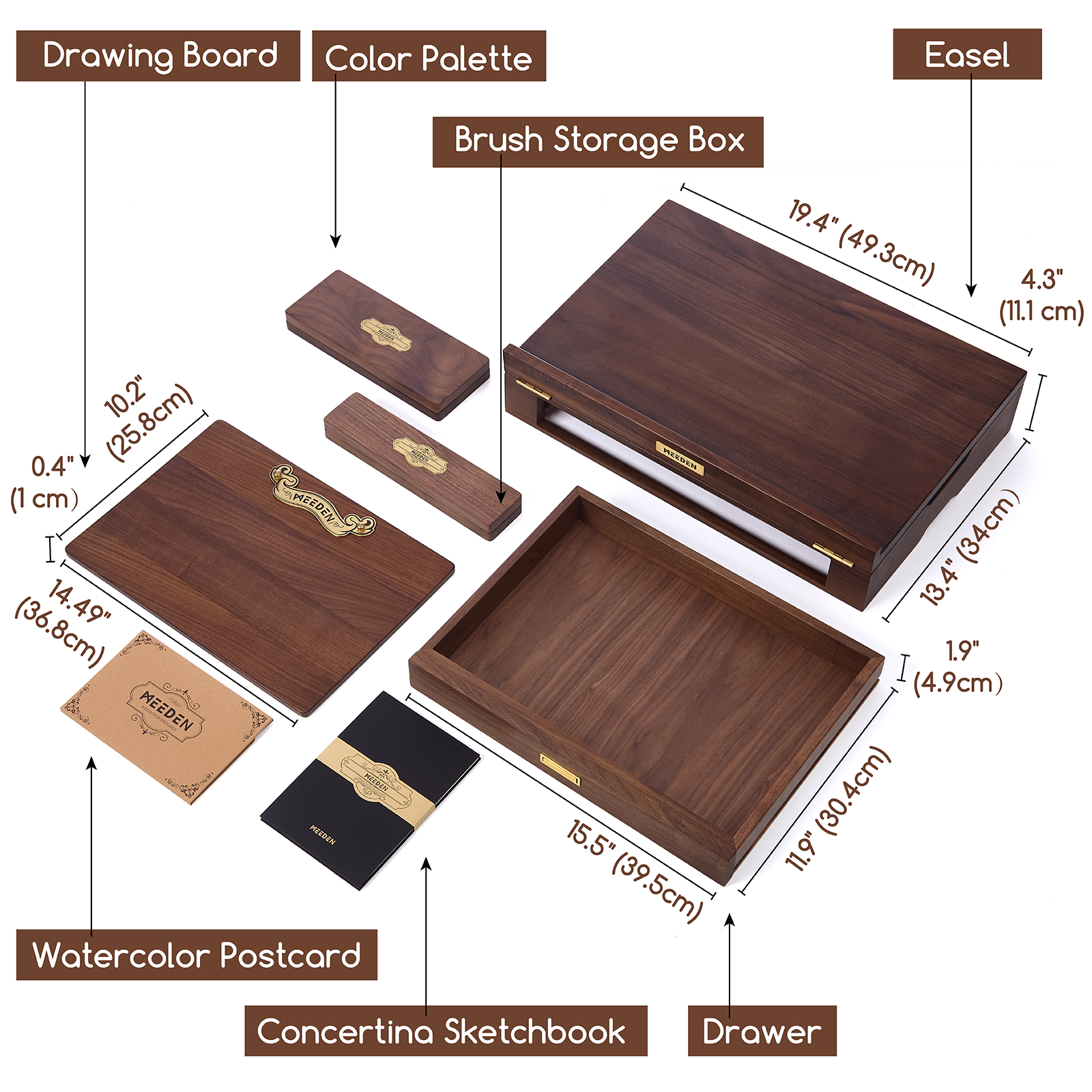 MEEDEN Luxury Tabletop Easel Set