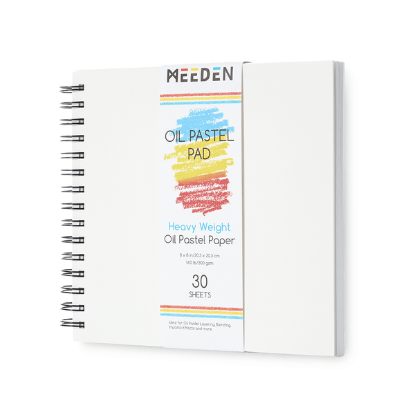 MEEDEN 8"x 8" Oil Pastel Paper Pad: 140lb/300gsm