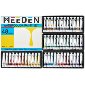 MEEDEN Akvarellfärgset, 48 tuber, 12 ml/0,41 oz