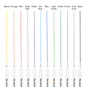 MEEDEN Micro Fineliner Drawing Pens: 12-Color Fine Liner Pen Set, 0.4mm