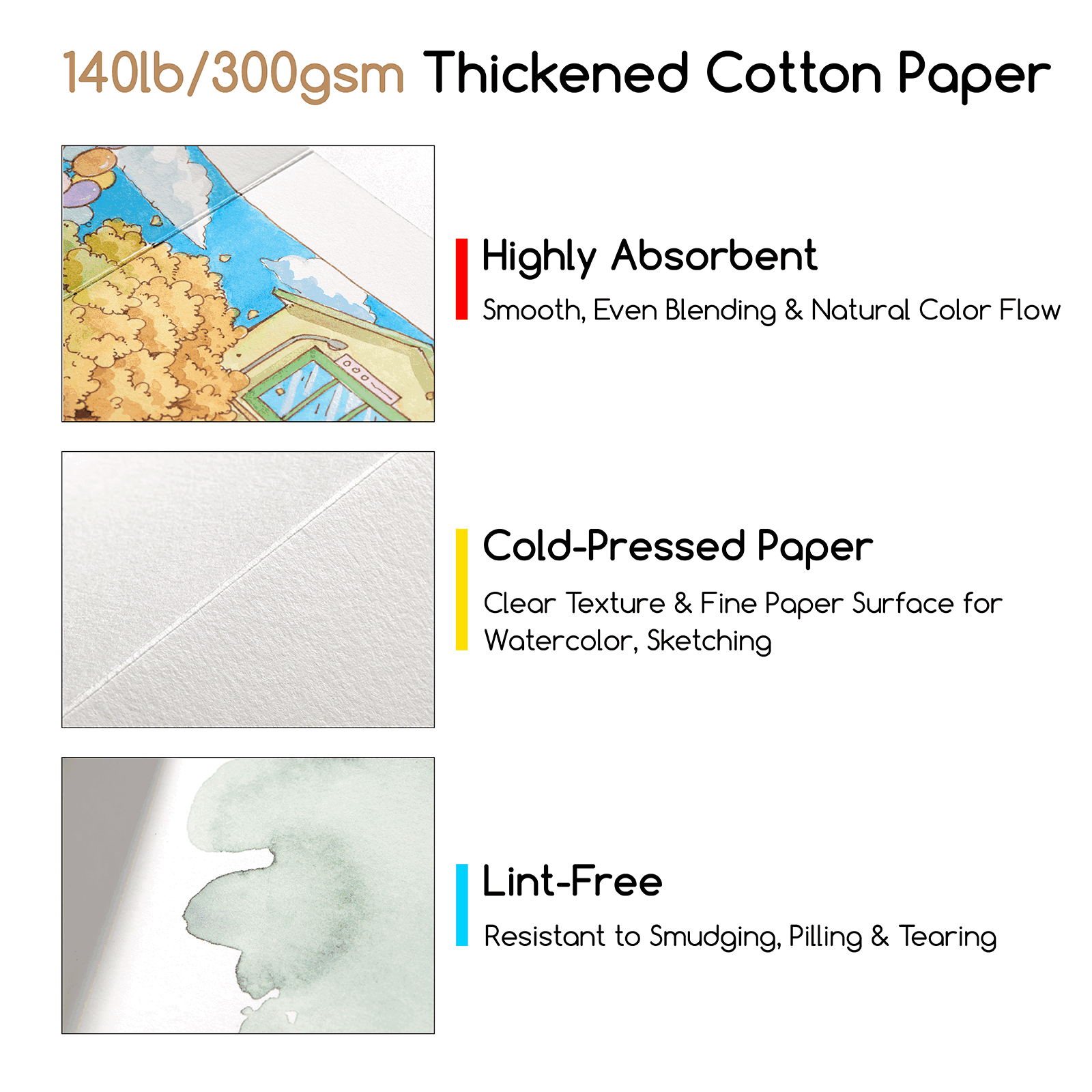 MEEDEN Portable Watercolor Paper Sketchbook