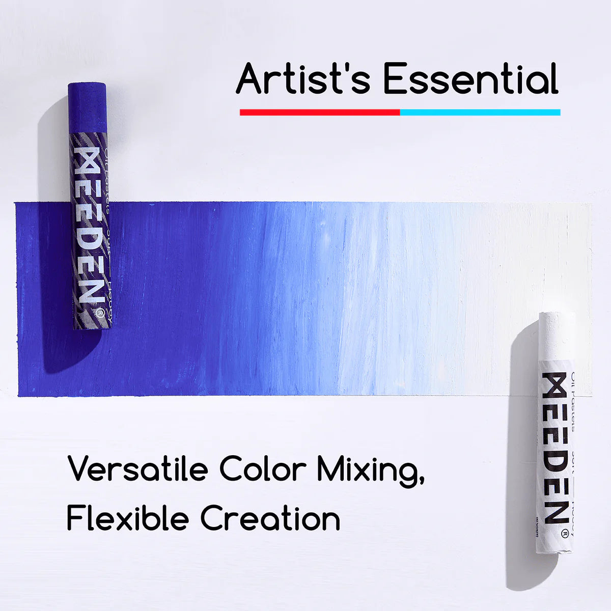 MEEDEN Soft White Oil Pastels: 6 Pcs