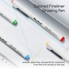 MEEDEN Micro Fineliner Drawing Pens: 12-Color Fine Liner Pen Set, 0.4mm