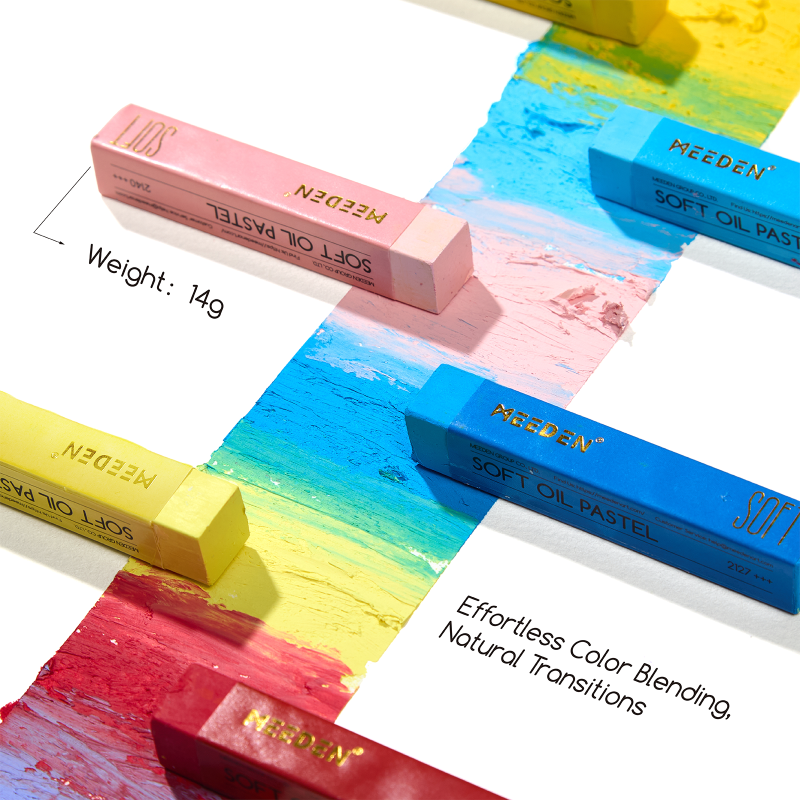MEEDEN 48 Colors Square Oil Pastels Set for Artists