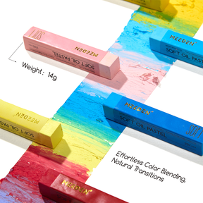 MEEDEN 48 Colors Square Oil Pastels Set for Artists
