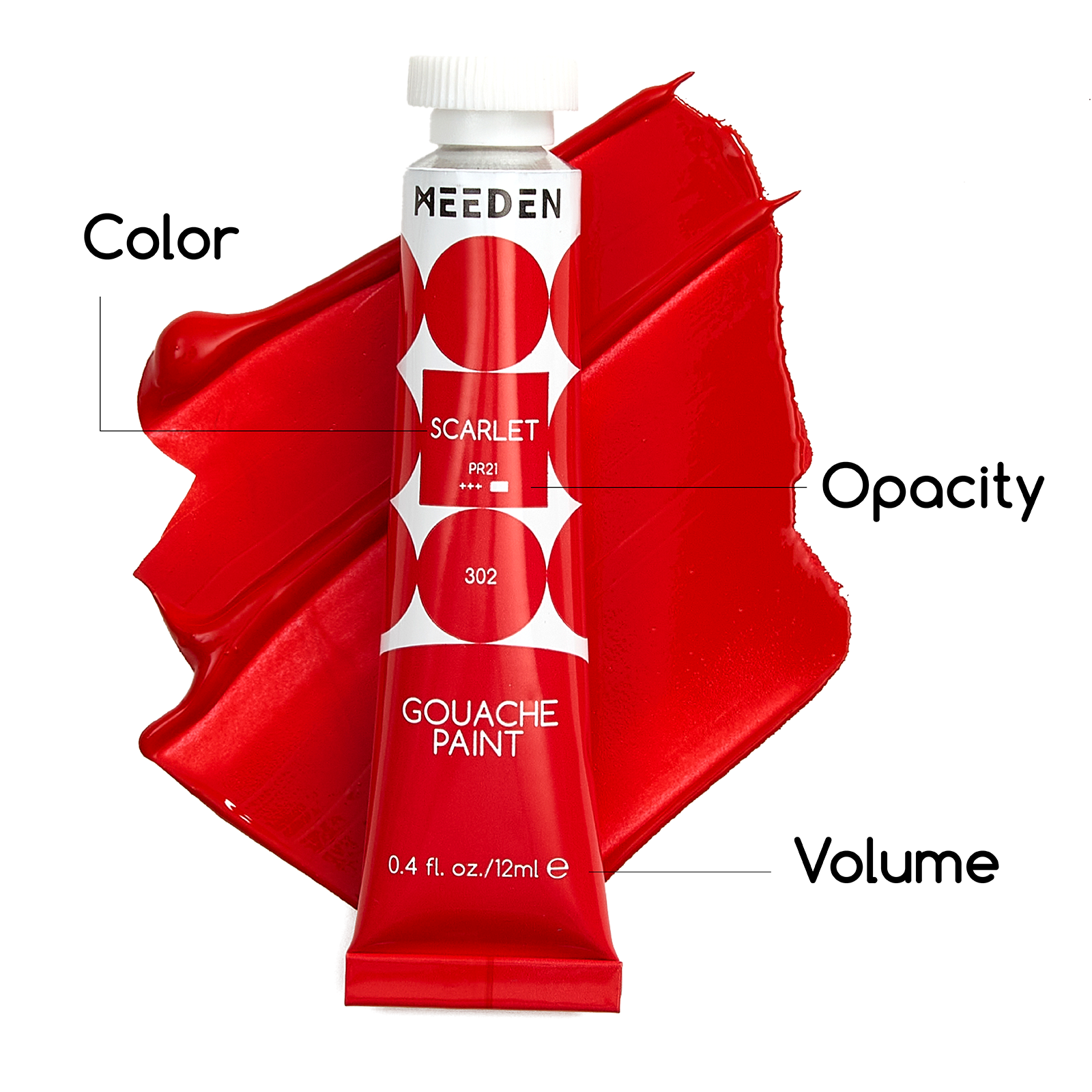 MEEDEN Set di Colori Gouache, 12 Tubi, 12 ml/0.4 oz