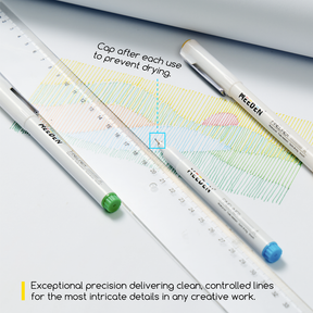 MEEDEN Micro Fineliner Drawing Pens: 12-Color Fine Liner Pen Set, 0.4mm