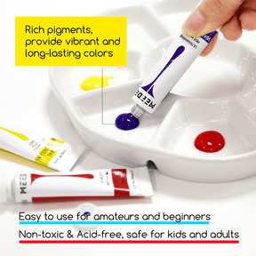 MEEDEN Watercolor Paint Set, 12 Tubes, 12 ml / 0.41 oz