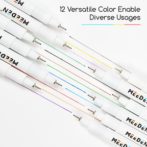MEEDEN Micro Fineliner Drawing Pens: 12-Color Fine Liner Pen Set, 0.4mm