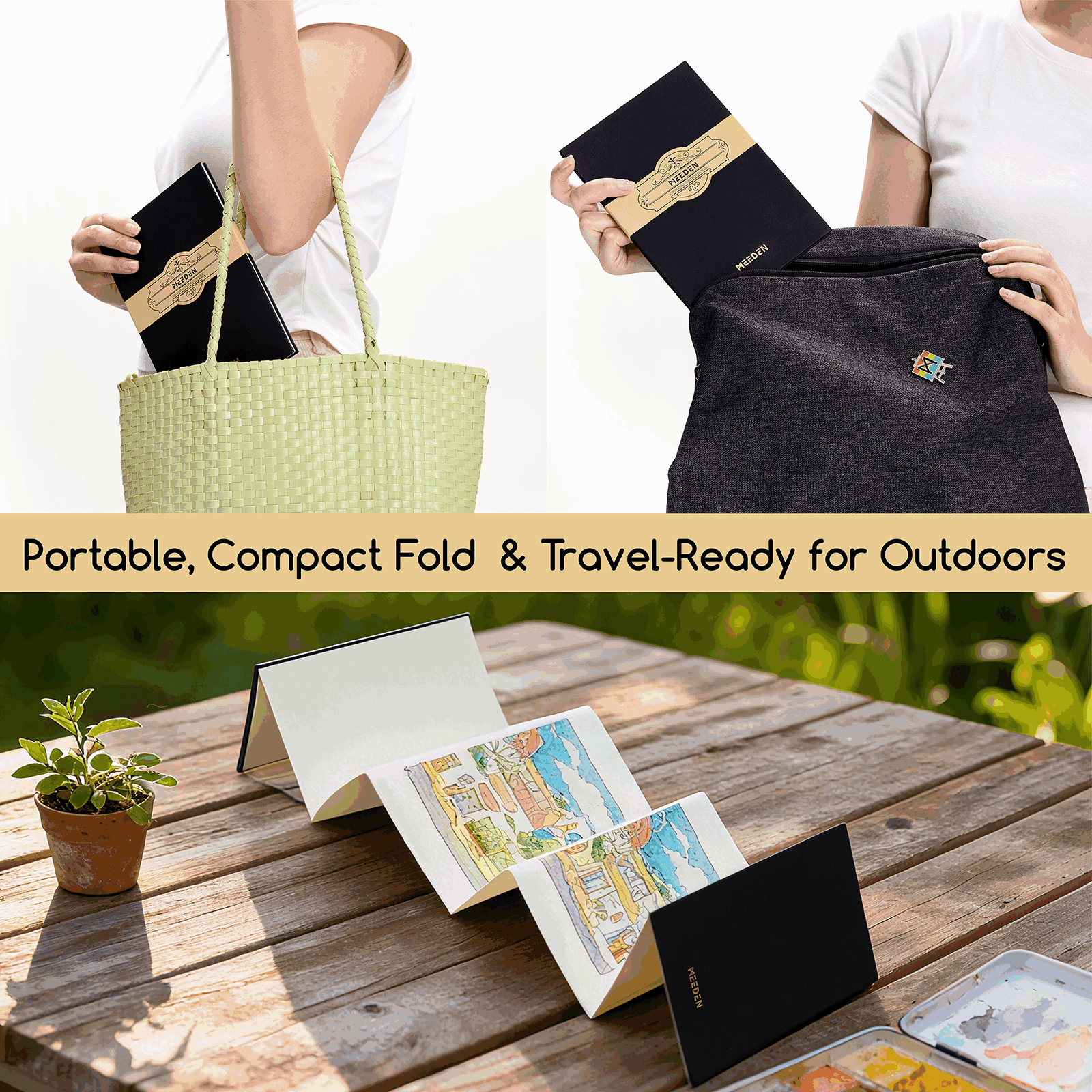 MEEDEN Portable Watercolor Paper Sketchbook