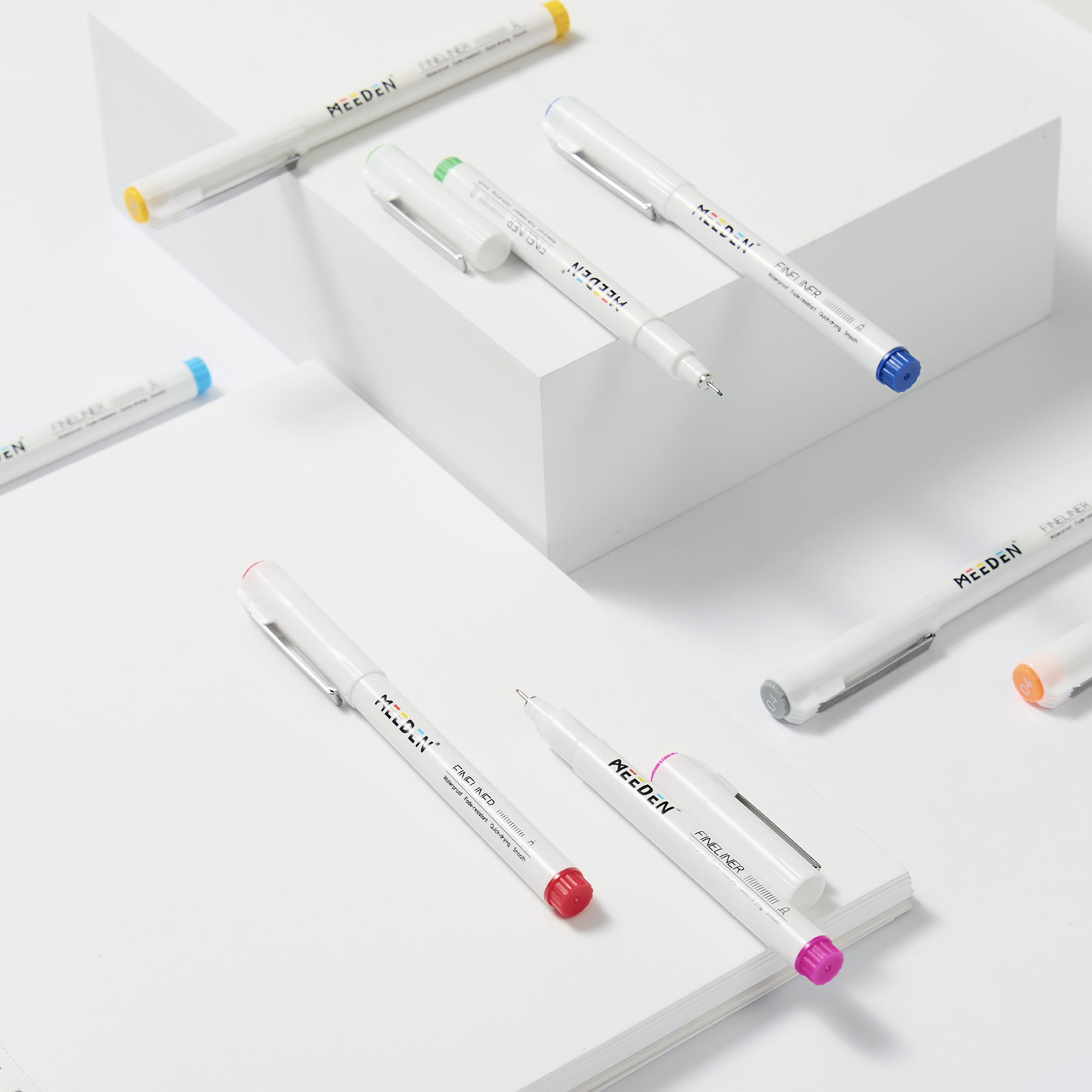 MEEDEN Micro Fineliner Drawing Pens: 12-Color Fine Liner Pen Set, 0.4mm