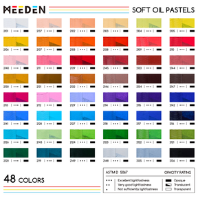 MEEDEN 48 Colors Square Oil Pastels Set for Artists