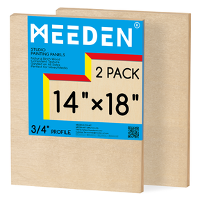MEEDEN Artist Birch Wood Canvas Board, 3/4” Deep