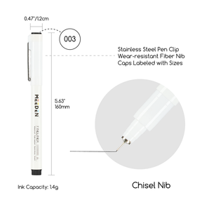 MEEDEN Micro Fineliner Drawing Pens: Fine Liner Pen 6 Pack, 0.6mm