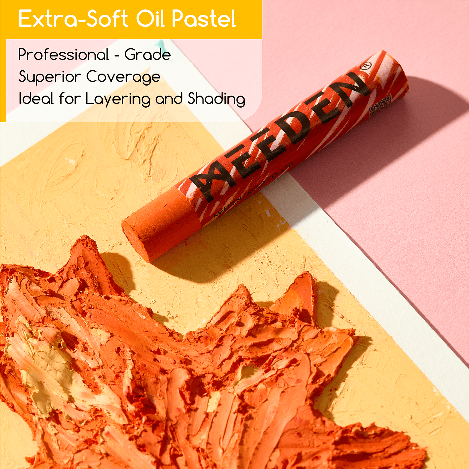 MEEDEN Soft Oil Pastel Set: 77-Piece Kit with 64 Colors, Paper & Art Tools