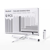 MEEDEN Micro Fineliner Drawing Pens: 12-Size Fine Liner Pen Set