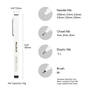 MEEDEN Micro Fineliner Drawing Pens: 12-Size Fine Liner Pen Set