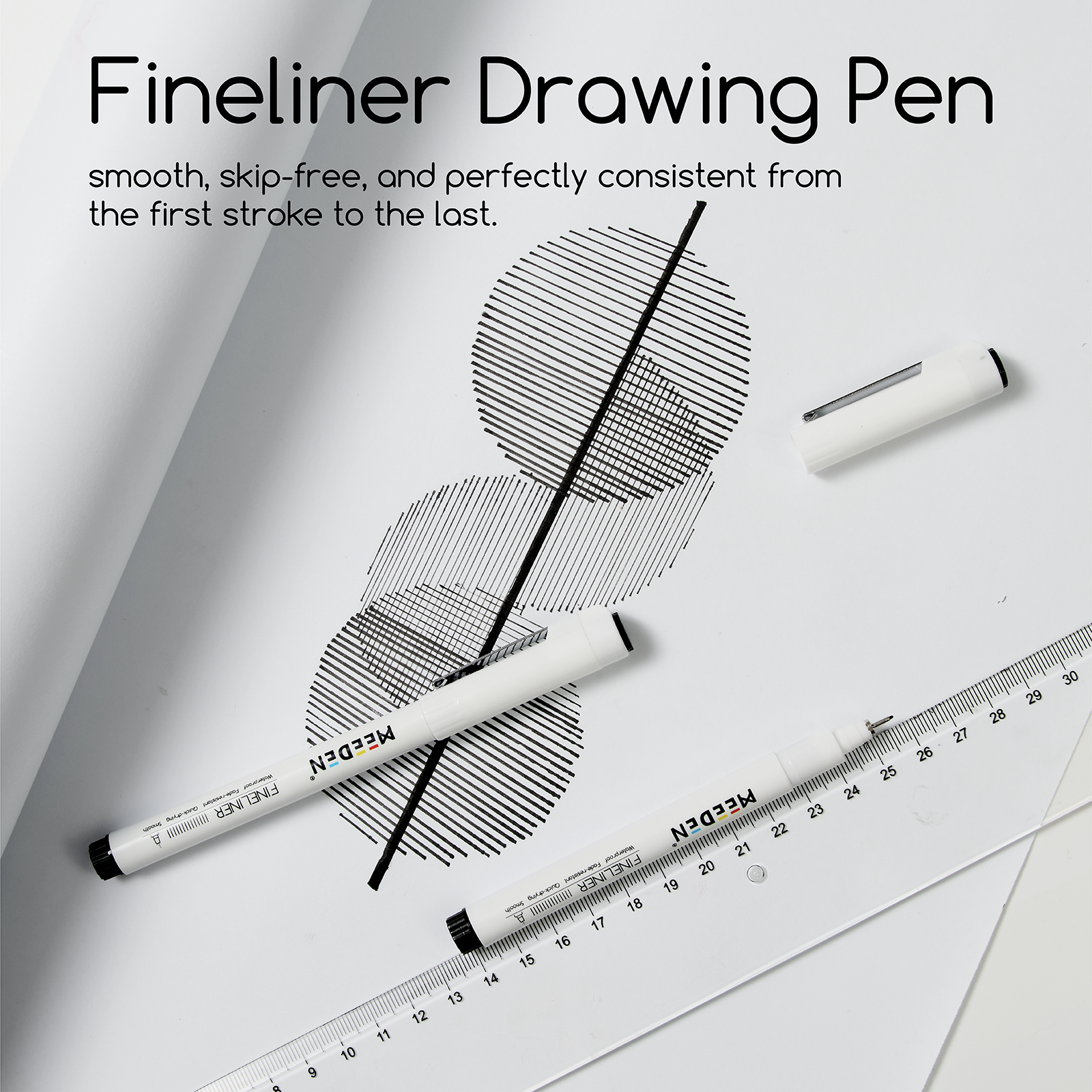 MEEDEN Micro Fineliner Drawing Pens: 12-Size Fine Liner Pen Set