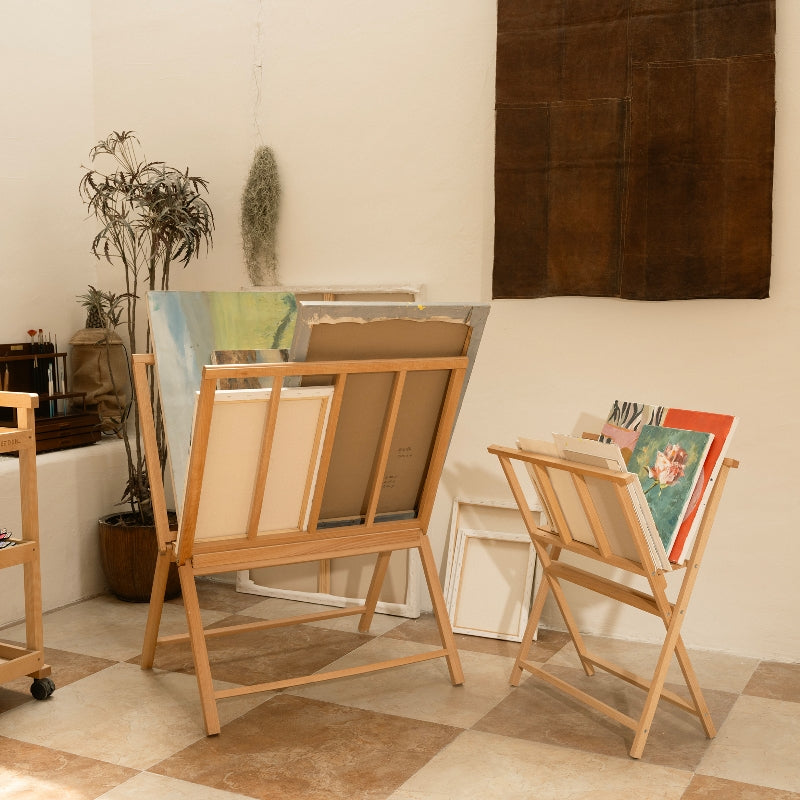 MEEDEN Folding Large Print Rack-Natural Wood-Large