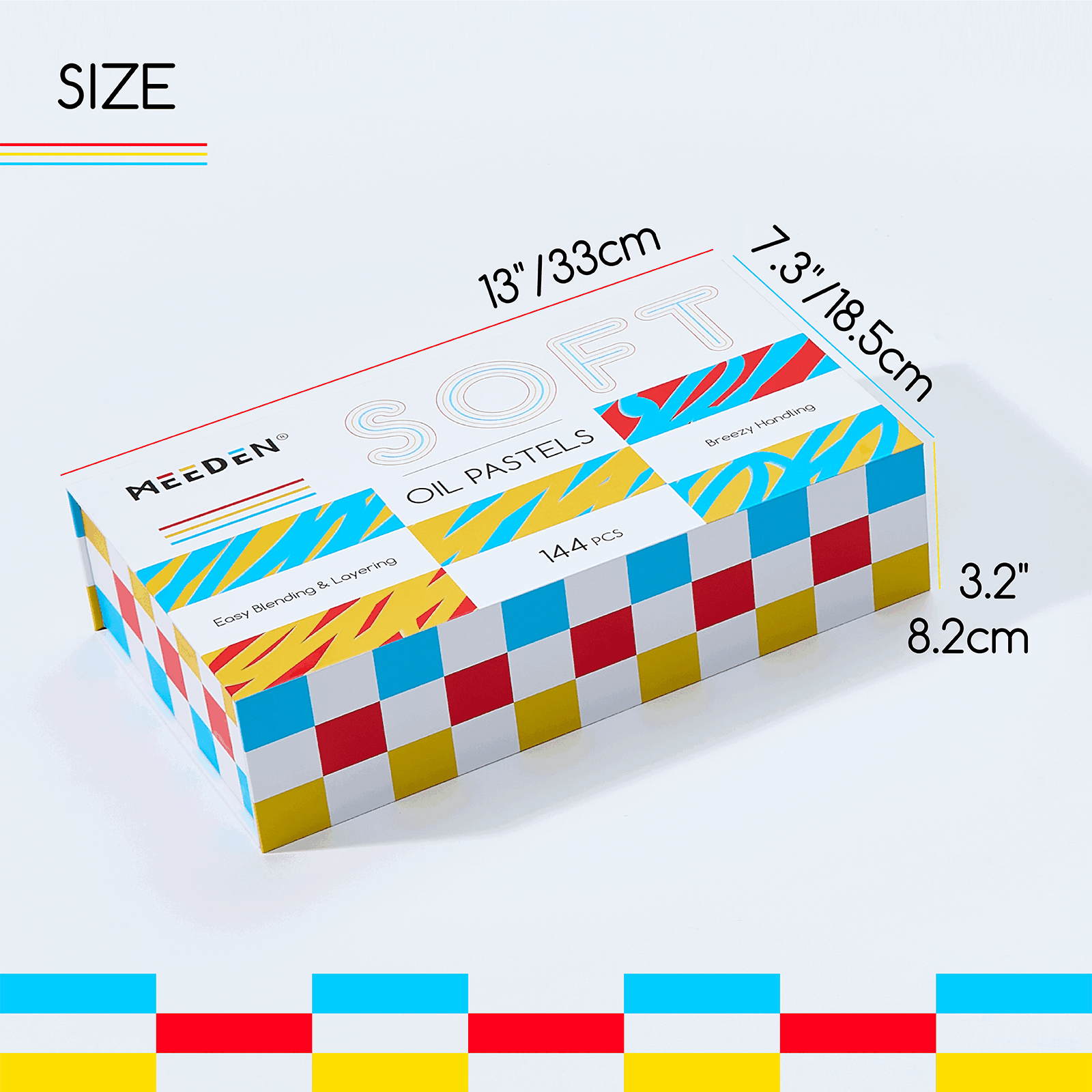 MEEDEN Soft Oil Pastels Set, 144 Vibrant Colors