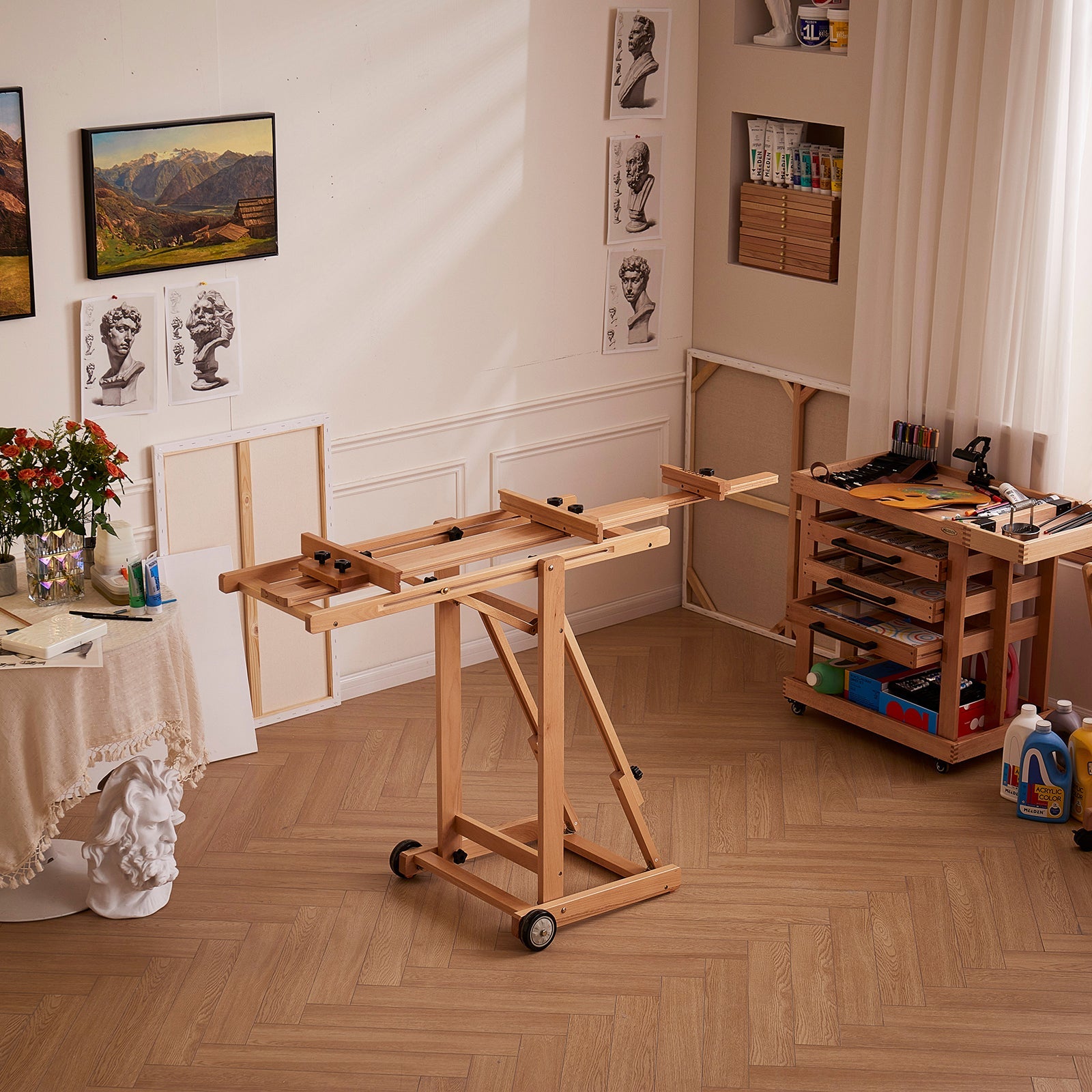 MEEDEN Vielseitige Studio-H-Rahmen-KünstlerstaffeleiW14