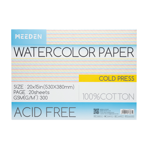 MEEDEN Carta per acquerello a grana grossa pressata a freddo & pressata a caldo & 