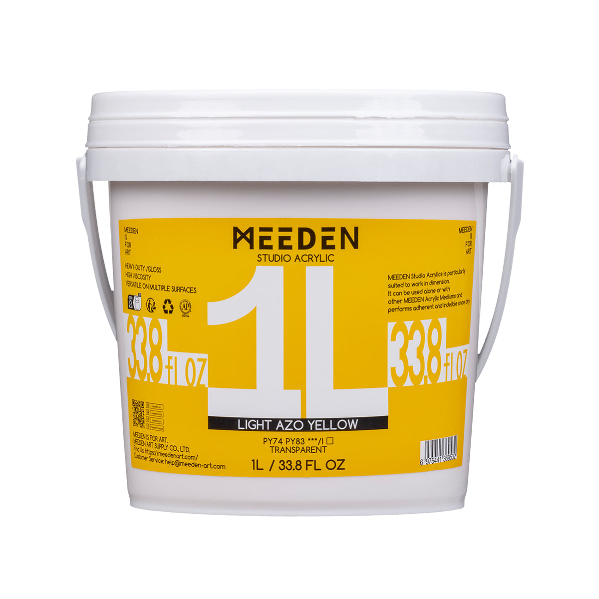 MEEDEN Studio Acrylic Paint, 1 L / 33.8 oz, 12 Colors