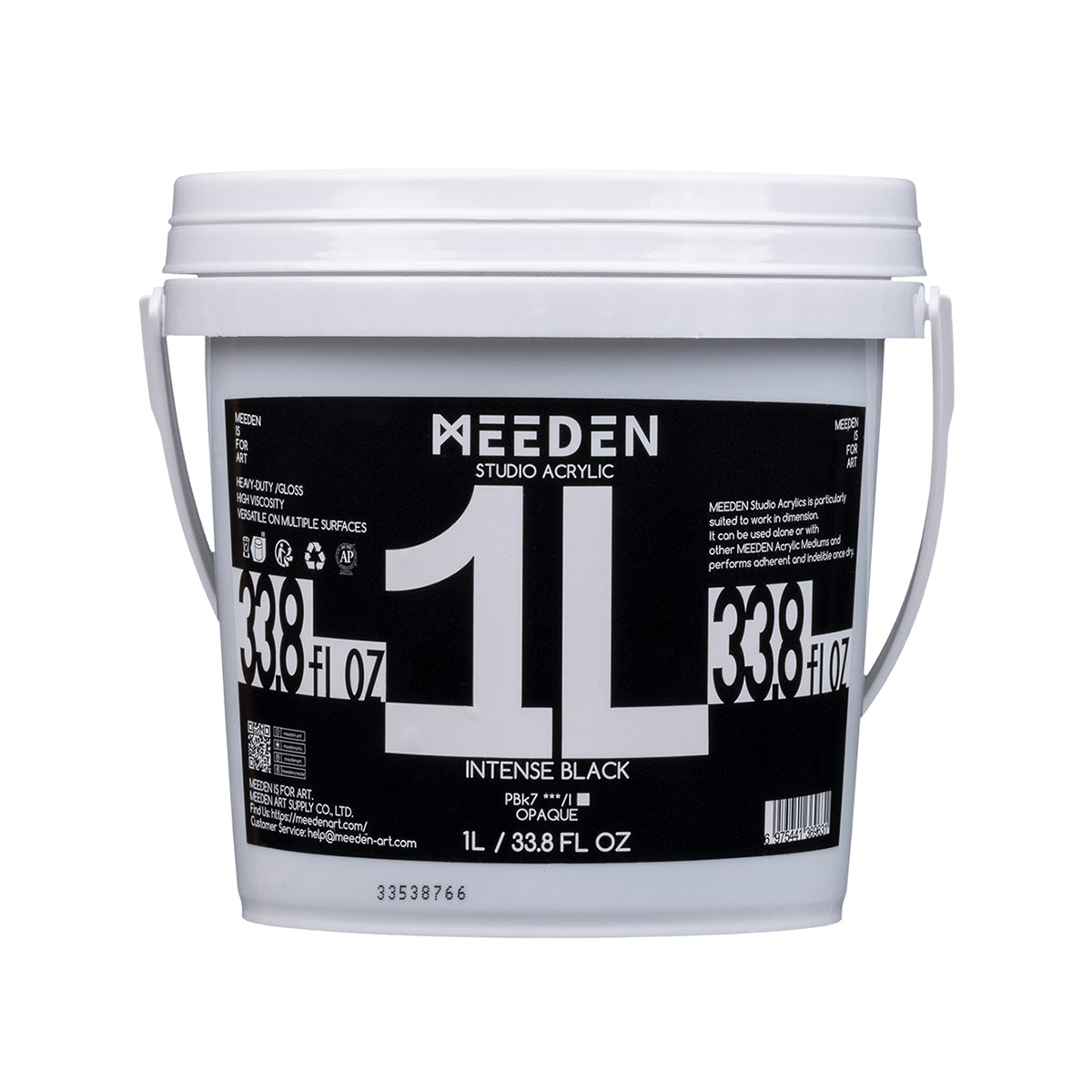 MEEDEN Studio Acrylic Paint, 1 L / 33.8 oz, 12 Colors