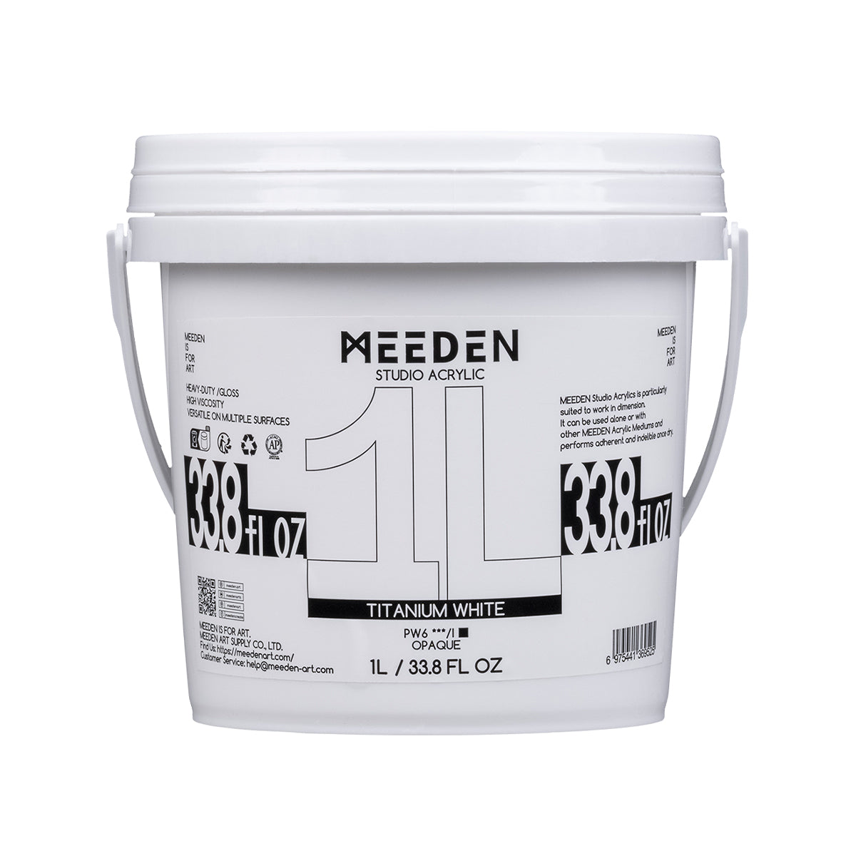 MEEDEN Studio Acrylic Paint, 1 L / 33.8 oz, 12 Colors