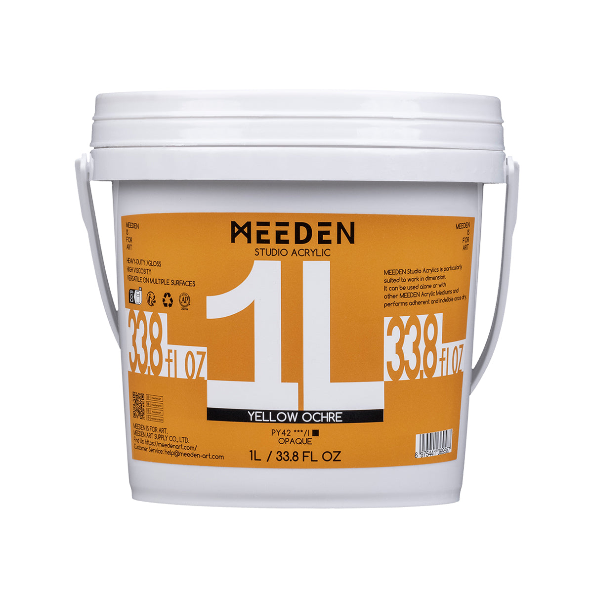 MEEDEN Studio Acrylic Paint, 1 L / 33.8 oz, 12 Colors